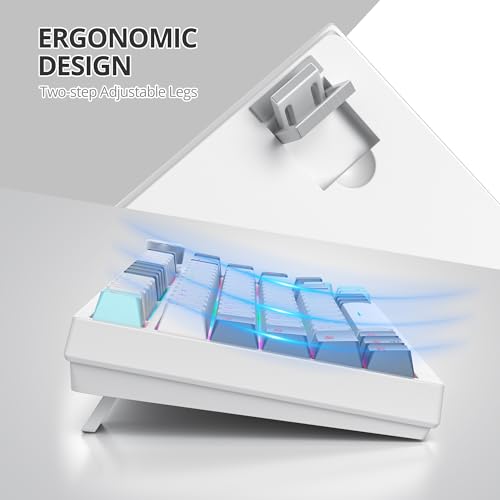 Image of 75% TKL Wired Mechanical Keyboard,RGB Backlit Gasket Mount 82 Key Hot Swappable Custom Linear Red Switch Gaming Keyboard with Volume Knob & PBT Keycaps (82 Shoko)