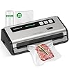 FRESKO Machine Sous Vide Alimentaire Automatique, Bandes chauffantes élargies, Coupe-sac Intégré et Rangement des Sacs, Mode Humide et Sec, Utilisation à une Main (Automax V6)