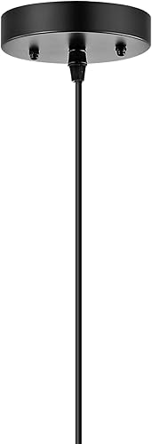 Miniatura 5 de Eyely EYL6503D Simon 15.75 pulgadas 1 luz bohemia tejida moderna ratánhierro LED colgante para comedor, cocina y sala de estar, granja, costero,