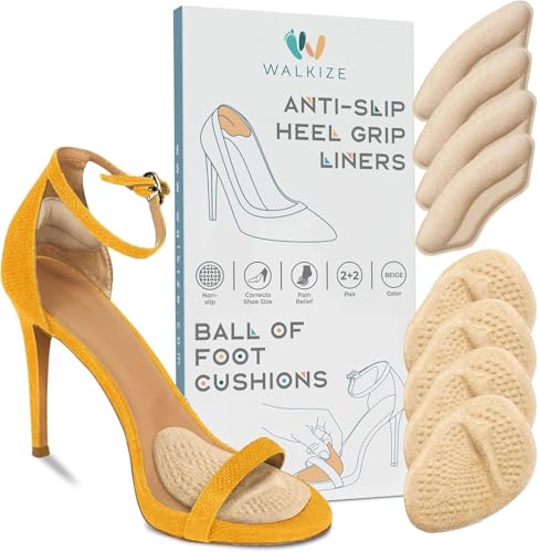 Walkize Metatarsal Pads Women | Heel Inserts for Women | Ball of Foot Cushions (2 Pairs Foot Pads...