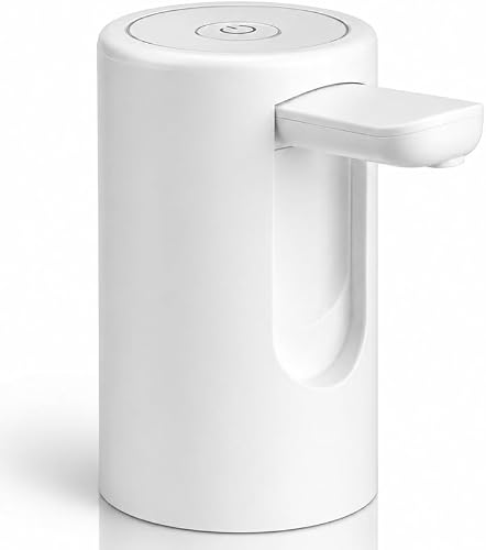 Cordless USB Rechargeable Water Pump for 19 L Bottles, Portable, Plastic, 6x6x11 cm, with 51.5 cm Intake Pipe