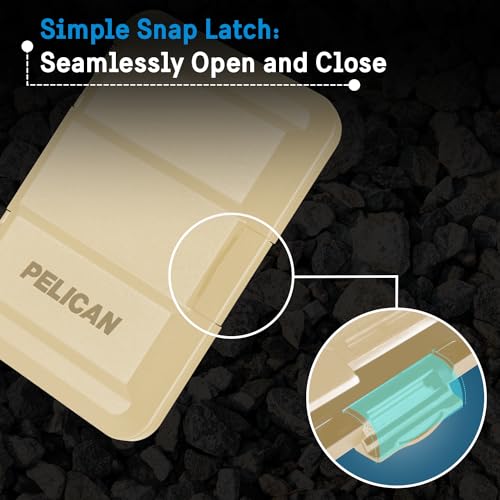 Image of Pelican MagSafe Wallet for iPhone - Heavy Duty MIL-STD Snap-On Phone Magnetic Wallet and Phone Card Holder - Detachable and Slim Hard Case for iPhone 17 Pro Max /16 Pro Max /15 /14 /Pixel 10- Desert Tan