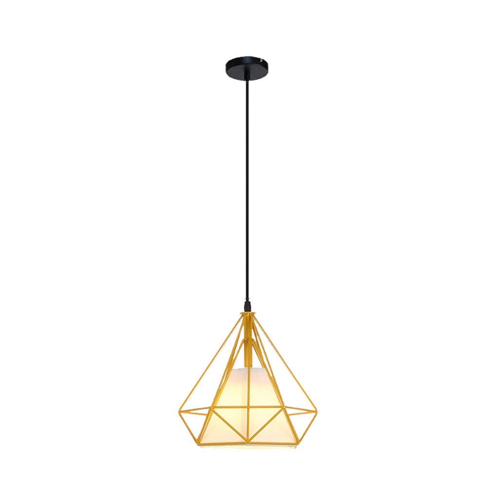 Lámpara de hierro forjado con iluminación hueca y diseño de diamante