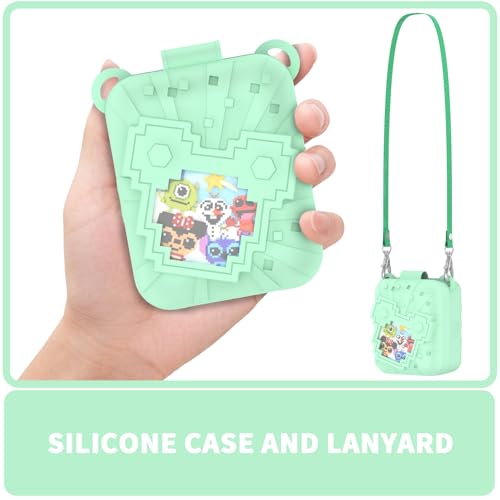 Nimuw Soft Silicone Case for Bitzee Disney Interactive Toy Digital Pet, Shockproof and Protective Carrying Case for Bitzee Disney Virtual Electronic Pets with Lanyard (Mint Green) by Nimuw - Image 3