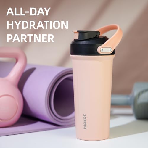 Image of BJPKPK 25oz Insulated Protein Shaker Bottle Stainless Steel Cup with Handle