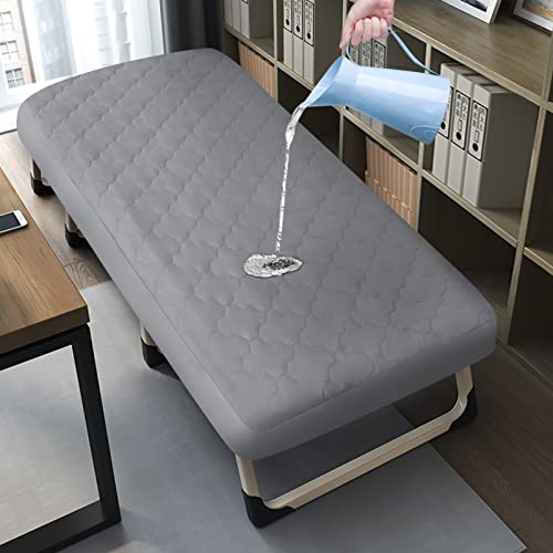 Cot Mattress Pad Protector Waterproof 30 X 75 X 10 Gray (Cover Only)