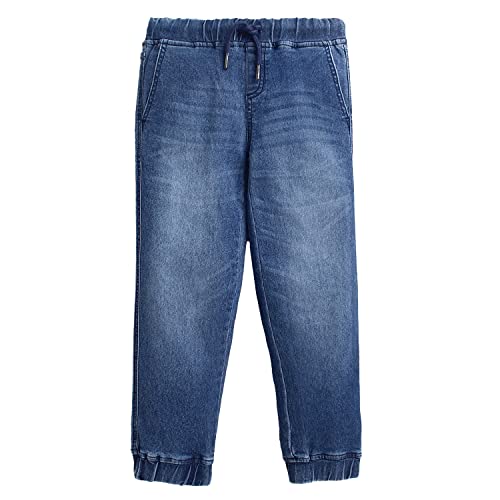 Image of Cherry Crumble Blue Washing Effect Denim Casual Wear Regular Fit Summer Trouser for Boys