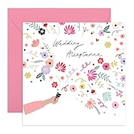 🎂 WEDDING CELEBRATION CARD - the perfect card to send your love to the Bride & Groom on their special day! The beautiful colours and luxury foiling make this card and ideal gift to the happy couple 🎉 HIGH QUALITY - Made and printed in the UK on thick...