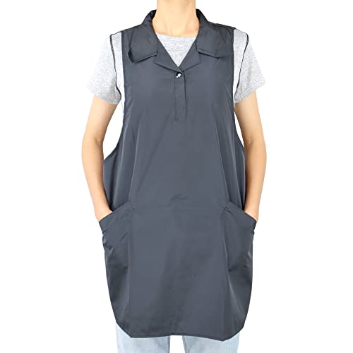 KOENWEENI Hair Stylist Vest Barber Hairdresser Smock with 2 Pocket Cosmetology Salon Apron Pet Groomer Gown Sleeveless SPA Uniforms Protective Work Clothes for Women and Men - 31.5in 80cm