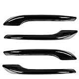 HOOMIN for Tesla Model 3 & Y Car Antifreeze Door Handle Sticker, Car Door Handle Protector Cover, ABS Plastic, Bright Black