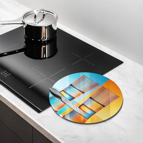 Protection Plaque Cuisson 30cm Wallfluent Planche à Découper Induction en Verre Résistant - 3