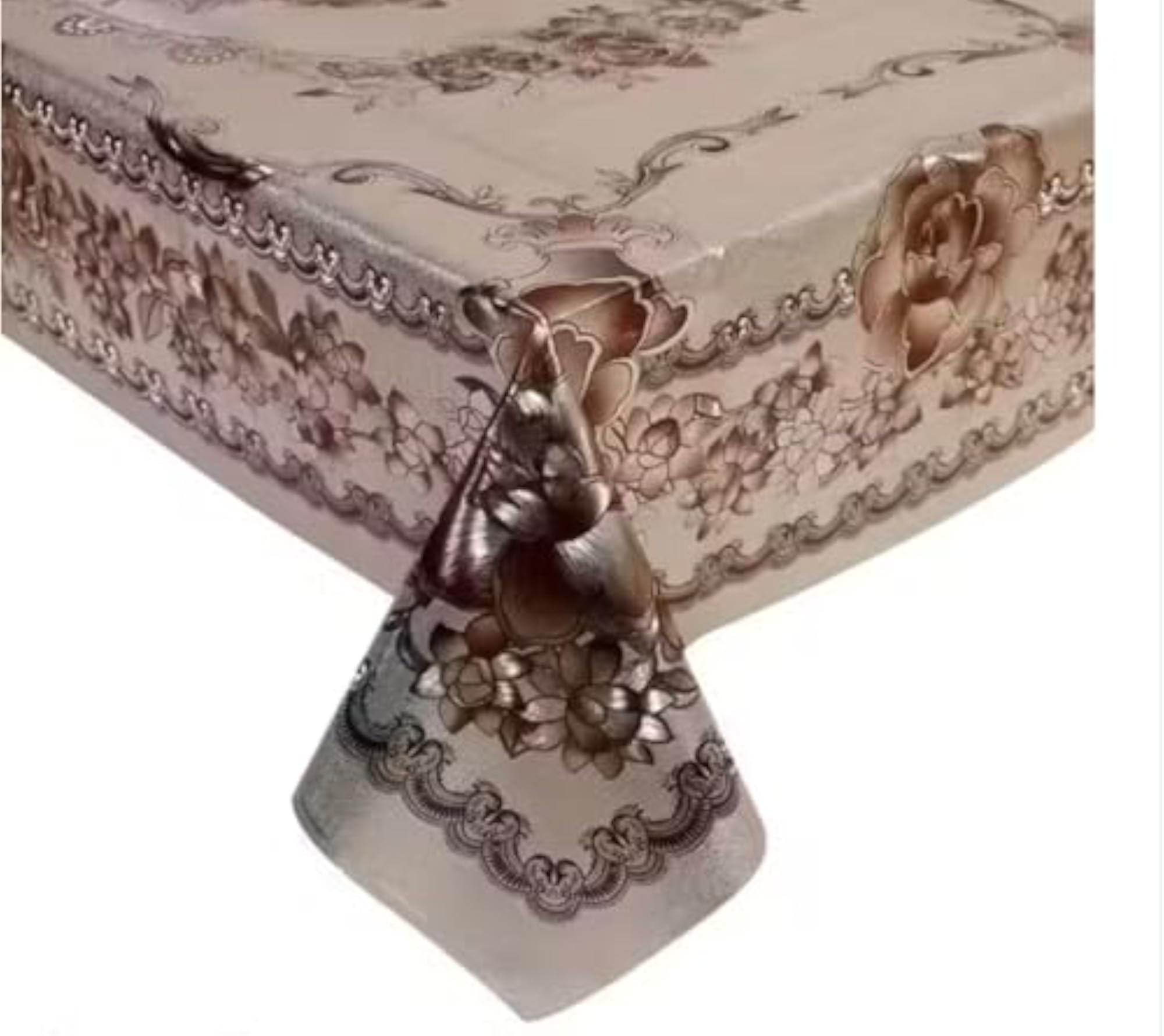 Jainco Decor Center Table Cover, Luxurious Floral Pattern