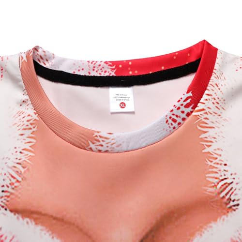 Image of Couples Ugly Christmas Sweater Men 3D Muscle Xmas Sweatshirts Women Novelty Funny Shirt Pullover