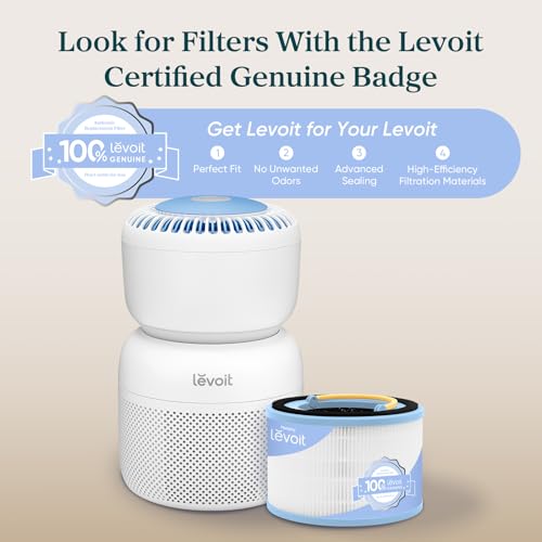 Image of Levoit Sprout Air Purifier Genuine Replacement Filter, AHAM VERIFIDE, 3-Stage HEPA Filter, High-Efficiency Activated Carbon, 1 Pack, White