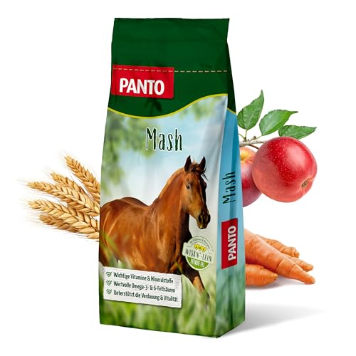 PANTO Pferdefutter Mash 15 kg – Zusatzfutter mit Wisan-Lein, regeneratives Pferdefutter für Pferde, Einzelfuttermittel