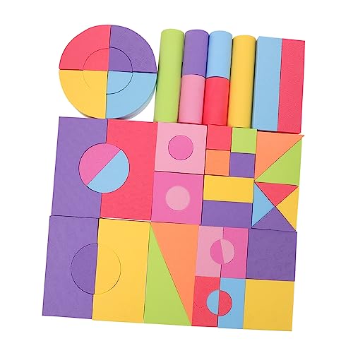 TOBBOMEY 100個 スポンジソフトビルディングブロック エヴァブロックおもちゃ 漫画スタッキングおもちゃ 積み木遊び 早期教育ブロックおもちゃ 子積み木 エヴァフォーム Colorful