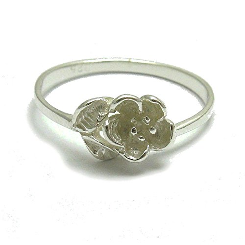 Bague en argent massif 925 Fleur Rose R000855 Empress anneau ajustable femme