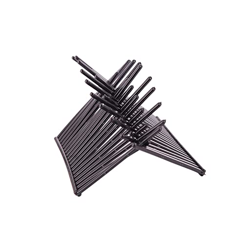 6 pares de peines dobles negros para cabello miniatura 4