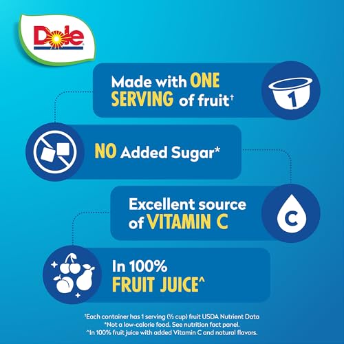 Dole Cherry Mixed Fruit in 100% Juice^ - Dole Fruit Bowls Snacks - 4 oz Fruit...
