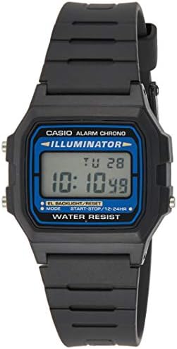 Casio Unisex Watch - F-105W-1ADF Grey Dial, Black Band