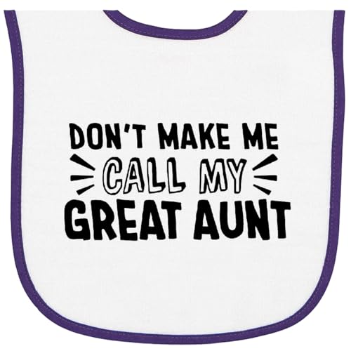 inktastic Don't Make Me Call My Great Aunt Baby Terry Cloth Bib