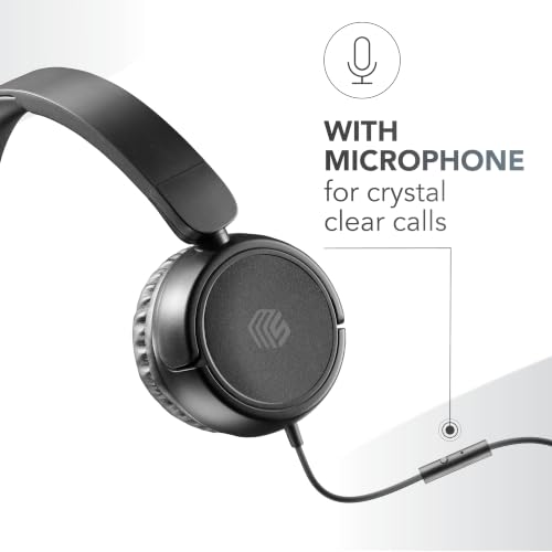 Music Sound, Casque Fil Basic, Casque Supra-auriculaire Bandeau Repliable avec Câble Anti-nœuds 1,2 m et Micro intégré - Connecteur Jack 3.5 mm - Couleur Noir MUSICSOUNDFULLCK – vue 5