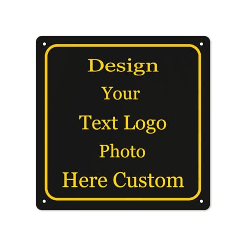 Custom Signs Outdoor Metal Sign - Decorative Personalized Signs for Office, Home, Hazard,Road 12x12 in