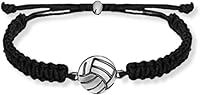 Vista 35 de Sportybella Volleyball Charm Bracelet- Adjustable Bracelets with Volleyball Charm. Ideal Volleyball Gifts & Souvenir for Volleyball Players. Unisex