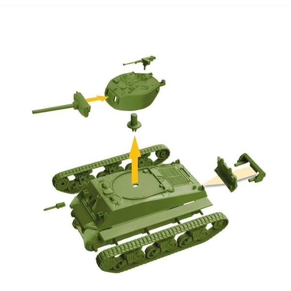 ITALERI 34101 - 1:72 Sherman WoT Fast Assembly Kit , Modellbau, Bausatz, Standmodellbau, Basteln, Hobby, Kleben… – Bild 6