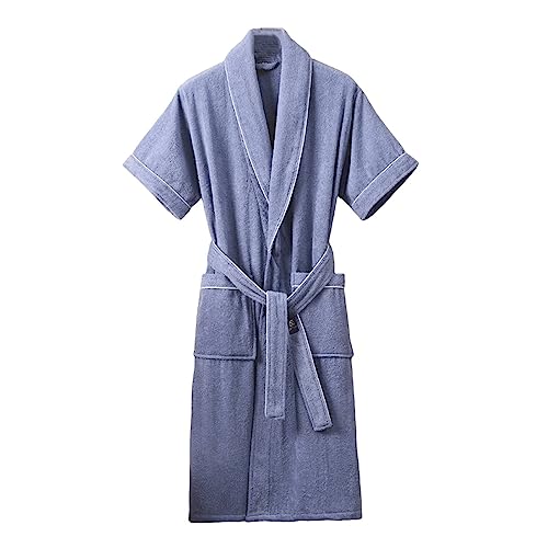 Peignoir manches courtes coton éponge fini la sensation de froid après le spa