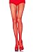 Leg Avenue Women's Nylon Fishnet Pantyhose, Red, One Size