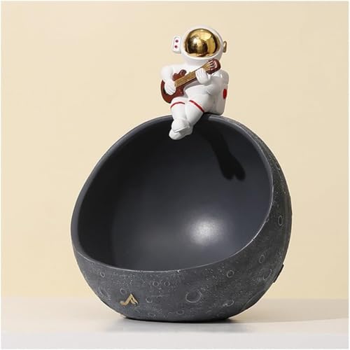 Plateau de rangement de bijoux astronaute en résine premium et finitions dorées