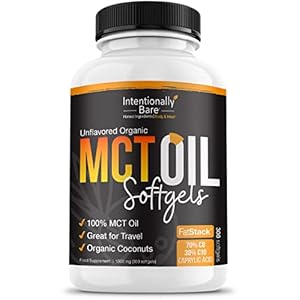 Intentionally Bare Organic MCT Oil Capsules – Keto, Paleo, Low Carb – 70% C8 | 30% C10 – Great for Travel – 100% MCT Oil…