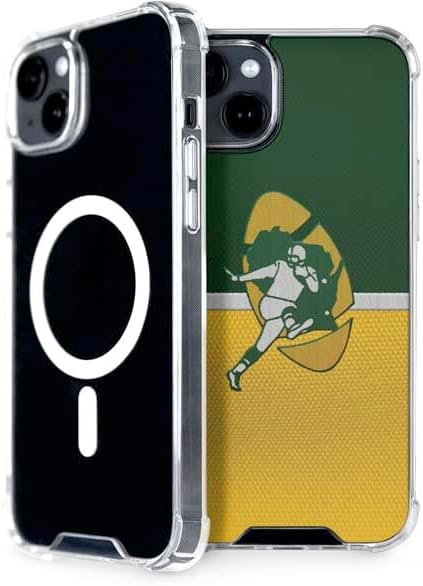 Skinit Phone Case Compatible with MagSafe iPhone 15 Plus - Officially Licensed NFL Green Bay Packers Vintage Design
