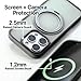 BLACK+DECKER 360°Spin Magnetic Stand for iPhone 16 Case, Compatible with MagSafe Protective Stylish for iPhone16 Case for Women, Ostand Kickstand Rotatable, Lanyard, Extra Buttons, Black