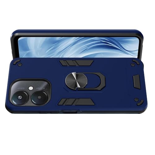 Image of AIBEX Armor Back Cover Compatible for Redmi 13C 5G| Rugged Shockproof Case with Ring Holder & Kickstand | Military-Grade Protection | Magnetic Car Mount Compatible