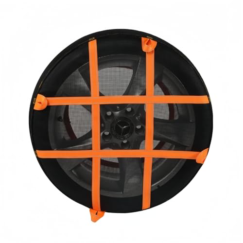 195/45R17 205/45R16対応 布製タイヤチェーン 2個セット | 非金属スノーソックス タイヤすべり止め チェーン規制適合 | 高強度ポリエステル素材・軽量設計・静音走行・簡単取付・雪道対応 (175/60R16,2個セット)