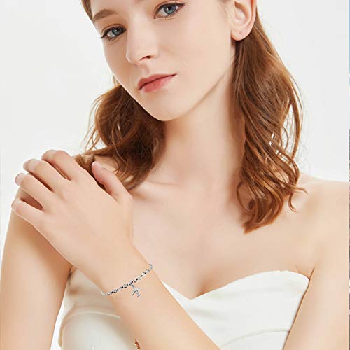 Airplane Bracelet Aircraft Pendant Flight Attendant Jewelry Pilot Gifts for Aviation Traveler (bracelet) 6