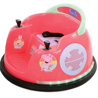 Peppa Pig Kids Bumper Car - Official Licensed Kids Ride On Car - 6V Electric Ride On Toys - 360 Spin & LED Lights - Safe Toddler Toy 30kg Max, Sound Effects & Anti-Collision Strips - Peppa Pig Toys