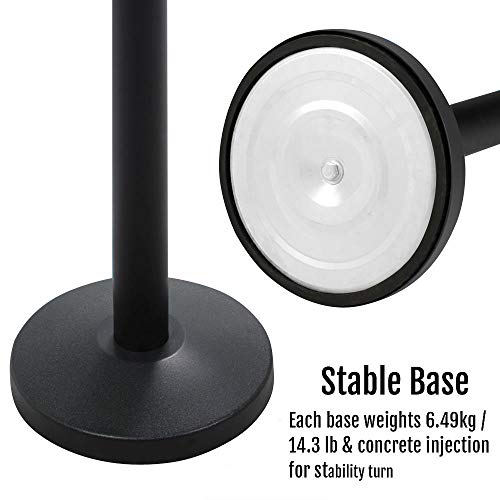 Yaheetech Belt Stanchion Queue Barriers Security Pole Posts Crowd Control Stanchion With 6.5Ft Retractable Belt Stanchion Set, 8-Pack #TOP6