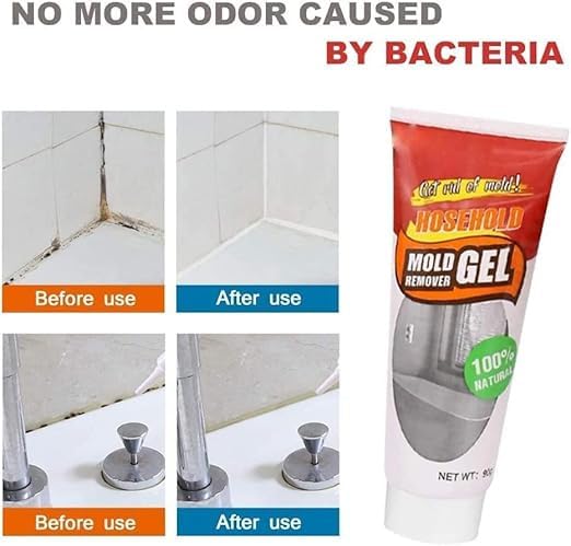 NIYANETAIL Miracle Mold Remover Gel – 90g Powerful Mold Cleaner Gel for Bathroom, Wall, Grout, Tiles, Sealant, Kitchen & Shower – Non-Drip Formula for Deep Cleaning 4
