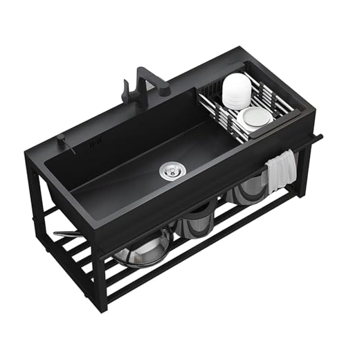 Wwertyy 5XwMpLIOu Küchenspüle Edelstahl Schwarz