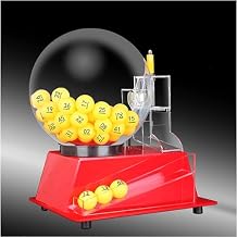 Lottery Machine,Electric Lottery Ball Machine,Raffle Drum,Ball Number Selector with 60 Pcs Ball,Random Ball Selection,Justice and Fairness,for Entertainment Venues,Shopping Malls,Supermarkets,Red