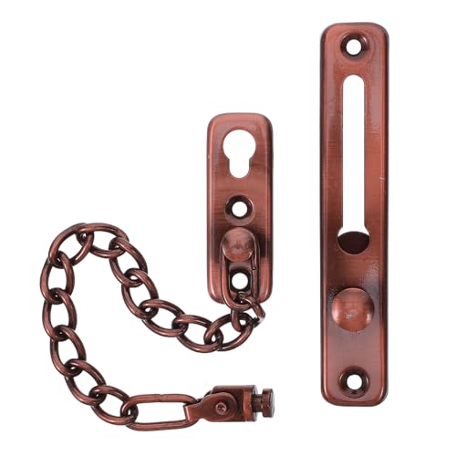 WOONEKY 2 Piezas Cadena de Seguridad para Puerta Interior Acero Inoxidable Grueso Antirrobo Protección Hotel Apartamento Oficina Resistente Fácil Instalación