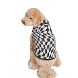 Barefoot Dreams® CozyChic® Checkered Pet Sweater, Carbon-Silver, Small
