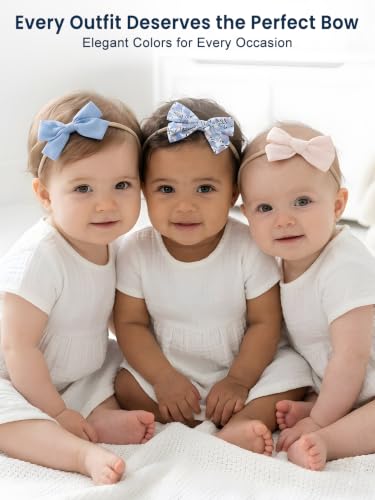 Image of POLKA TOTS Baby Hairbands for Kids Girl | Cute Stretchable Hair Bands for Baby Girls | Kids Hair Accessories | Elastic Infant Hairband | Toddler Hair Clips (Pack of 3)