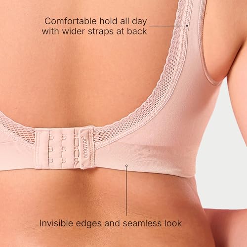 Image of Enamor Innovations Flexifree,Plunge, Ultra Comfort Women's Bralette - No-Pinch,no-dig,360 Degree Flex, Seamless Lift,Fixed Cup, Padded, Wirefree, High Coverage - F137