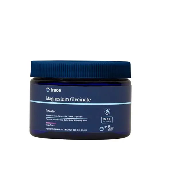 Trace Minerals Magnesium Glycinate Powder, Grape | High absorption chelated form, Gentle on stomach, ionic trace minerals, Calm muscles and mood 1