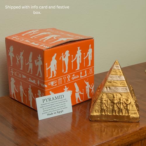 Estatua Miniatura Pirámide Egipcia 3.25" Acabado Dorado miniatura 4