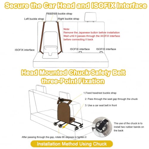 Image of Portable Baby Travel Booster Seat Foldable Linen Car Seat 6M-5Y | Portable Foldable Baby Travel Booster Seat Linen Fabric Breathable Lightweight Secure Straps For Car Train Airplane